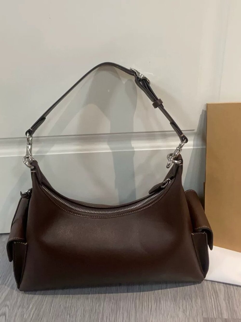 NWT Coach Pocket Juliet Bag 30 Light Antique Gold/Maple Auth - Picture 2 of 7